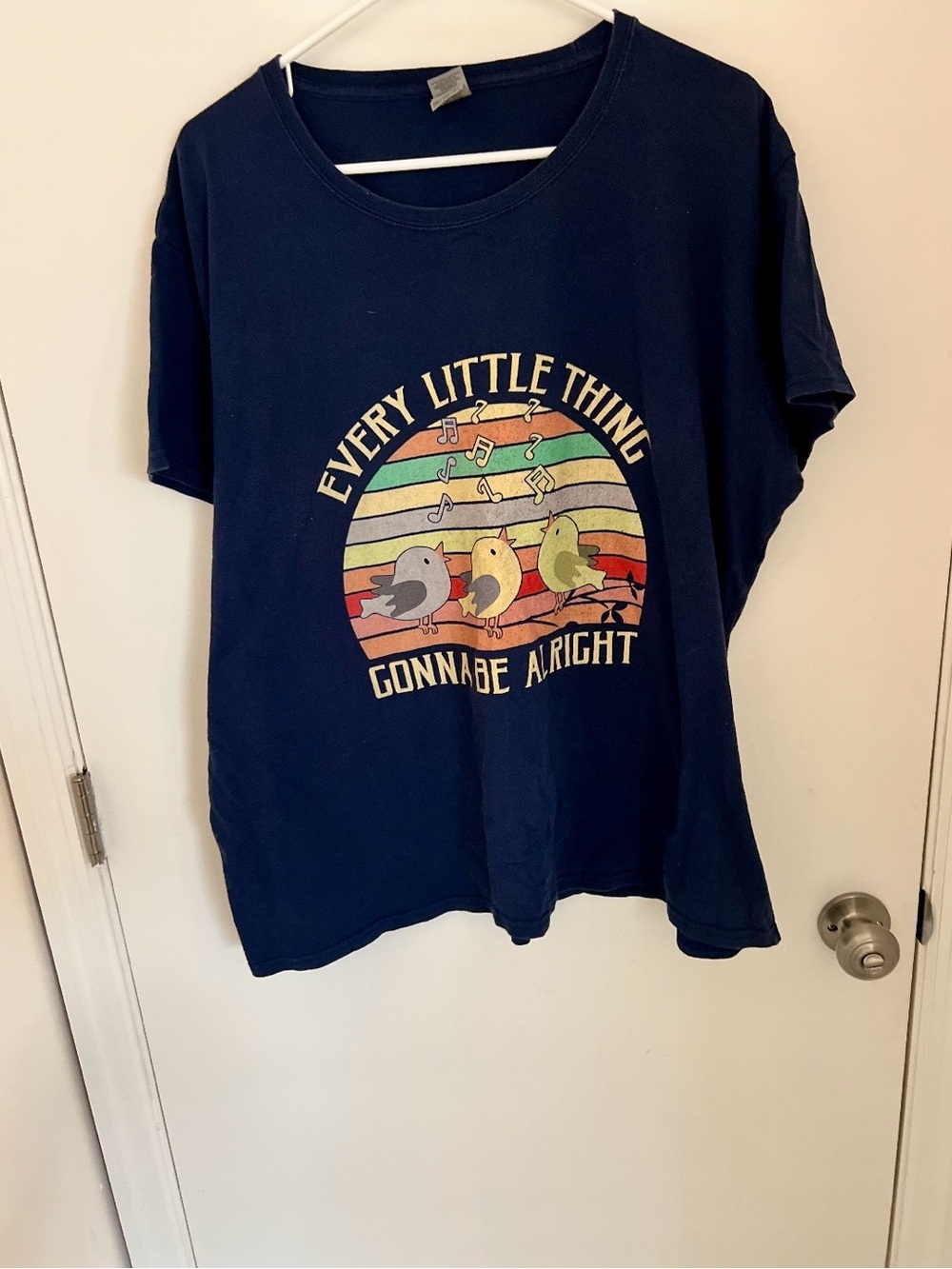 Navy Blue ”Every Little Thing Gonna Be Alright” Graphic Tee 3X